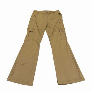 Rewash Brand Pants Womens Cargo Khaki Stetch 13 Stretch 31" High Rise Flare